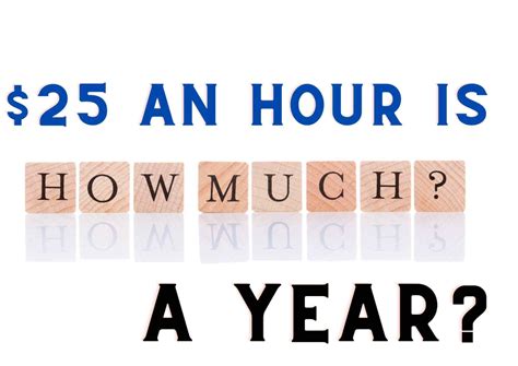 $25 an Hour: The Annual Breakdown and National Context