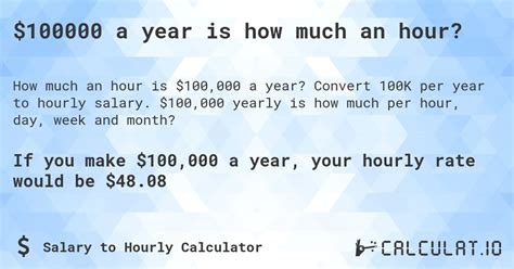 Is a $100k Per Hour Salary Possible? An Expert Analysis of Top-Tier Earnings