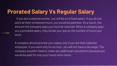 Prorated Salary Meaning