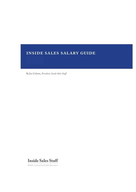 Decoding Your Earning Potential: A Comprehensive Guide to Inside Sales Salaries