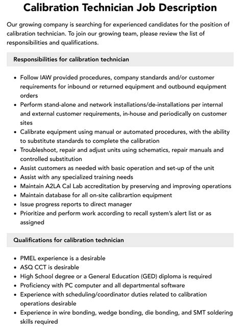 Average Calibration Technician Salary