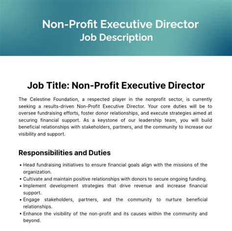 Average Salary of a Non-Profit Executive Director