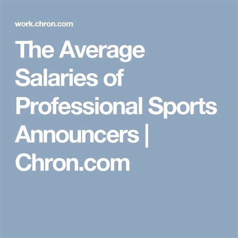 Average Sports Announcer Salary: A Deep Dive