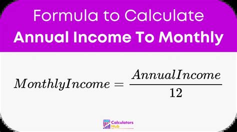 Breaking Down the Numbers: Your Annual and Monthly Income