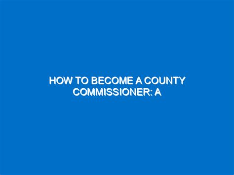 How to Become a County