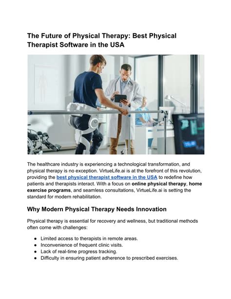Introduction: Your Future in Physical Therapy