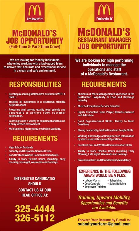 Job Outlook and Career Growth at McDonald's