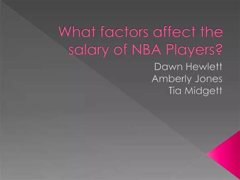 Key Factors That Influence an NBA Player's Salary