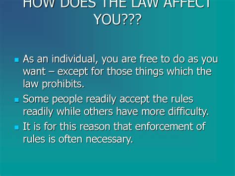 Key Factors That Influence How This Law Affects You