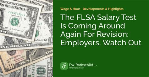 The FLSA Salary Threshold Test