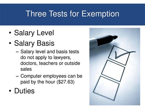 The Three Crucial Tests for Overtime Exemption