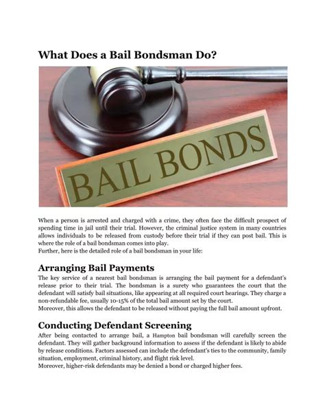 What Does a Bail Bondsman Do?