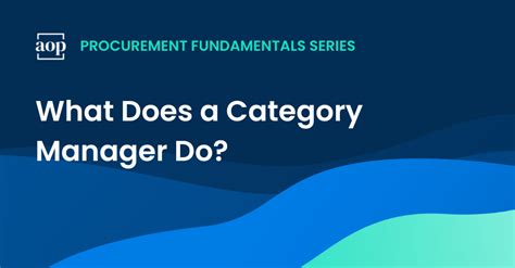 What Does a Category Manager Do?