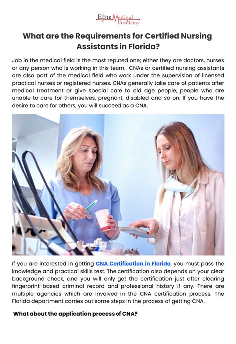 What Does a Certified Nursing Assistant in Florida Do?