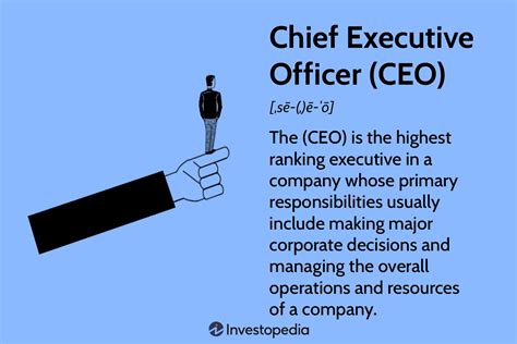 What Does a Chief Executive Officer Do?
