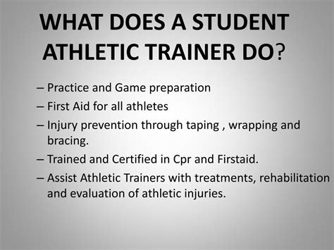 What Does a College Athletic Trainer Do?