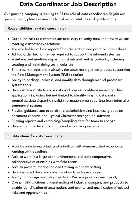What Does a Data Coordinator Do?