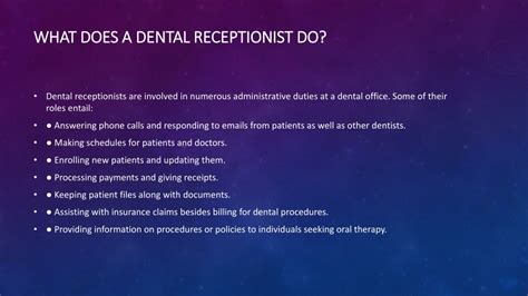 What Does a Dental Receptionist Do?