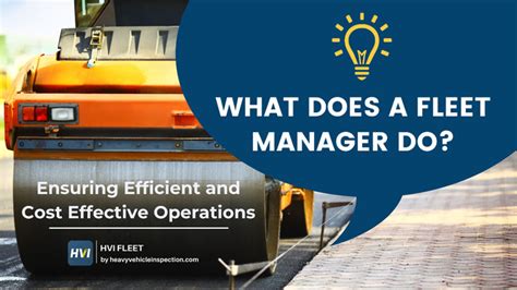 What Does a Fleet Manager Do?