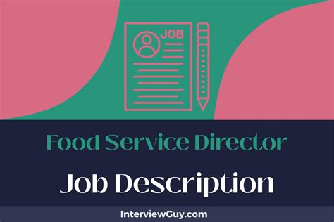 What Does a Food Service Director Do?