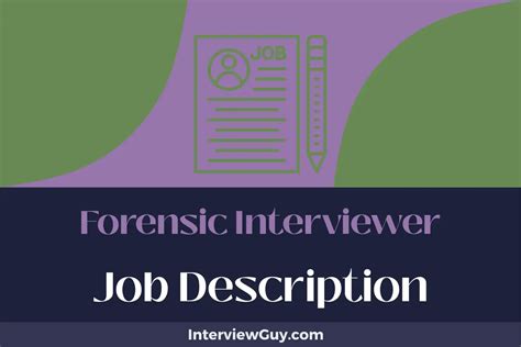 What Does a Forensic Interviewer Do?