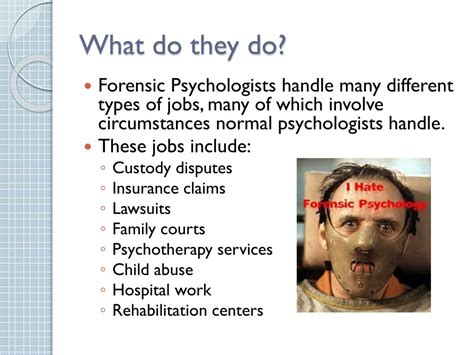 What Does a Forensic Psychologist Do?