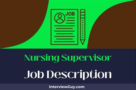 What Does a Nursing Supervisor Do?