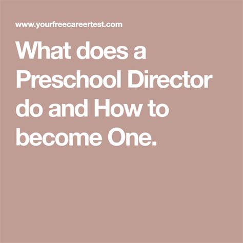 What Does a Preschool Director Do?