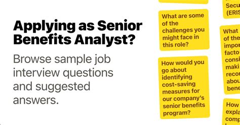 What Does a Senior Benefits Analyst Do?