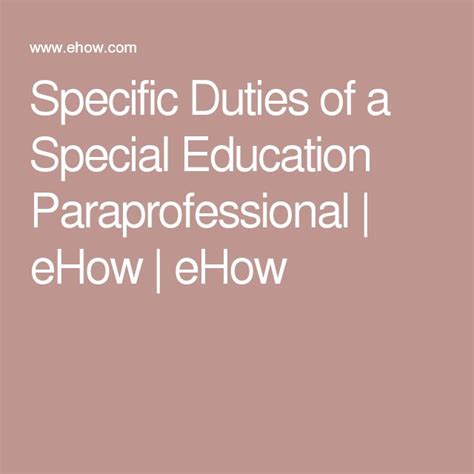 What Does a Special Education Paraprofessional Do?
